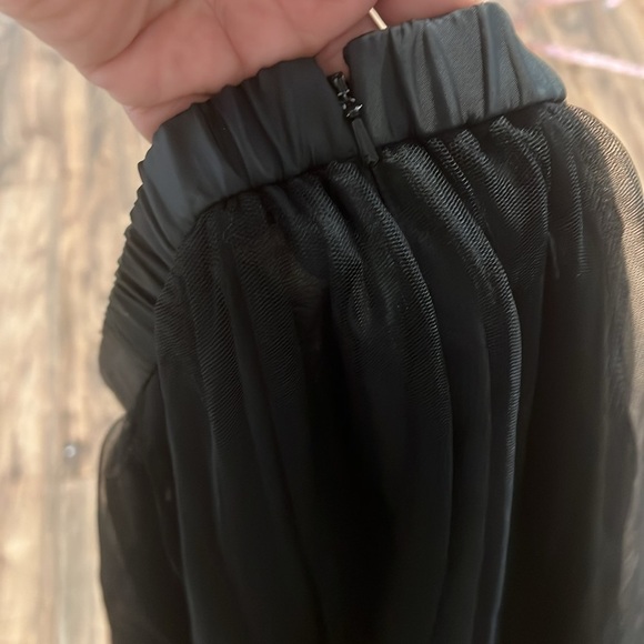 Alex Evenings Black Tulle Midi Skirt Size Large Formal A-Line Party Skirt - Picture 4 of 7